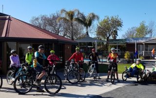 Friends of the Bendigo-Kilmore Rail Trail members in Albury NSW